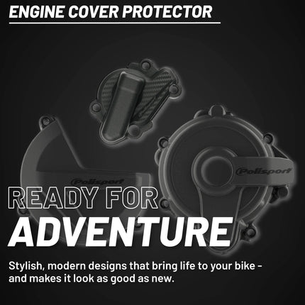Polisport Motocross Motorcycles (MX) Engine Covers Protector Kit for Sherco SE 250 SE 300 Motorcycles (2014-2024) Dirt Bikes