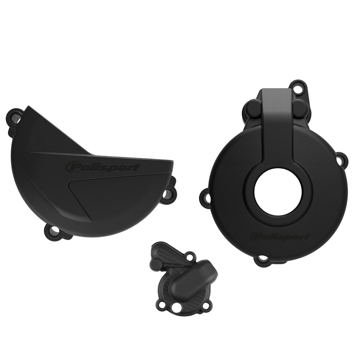 Polisport Clutch and Ignition Cover Protector Kit (Black) - Compatible with Sherco SE-F 250 SE-F 300 (2014-2022)