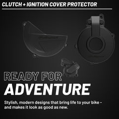 Polisport Clutch and Ignition Cover Protector Kit (Black) - Compatible with Sherco SE-F 250 SE-F 300 (2014-2022)