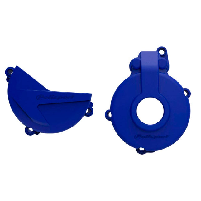 Polisport Clutch and Ignition Cover Protector Kit (Blue) - Compatible with Sherco SE-F 250/300 (2014-2022)
