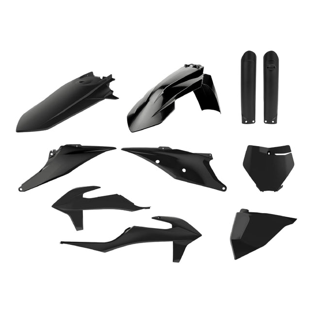 Polisport Motocross (MX) Replica Plastic Kit for KTM XC & XC-F (2019–2022) Dirt Bike – OEM Quality, Durable, Flexible & Perfect Fit – Black