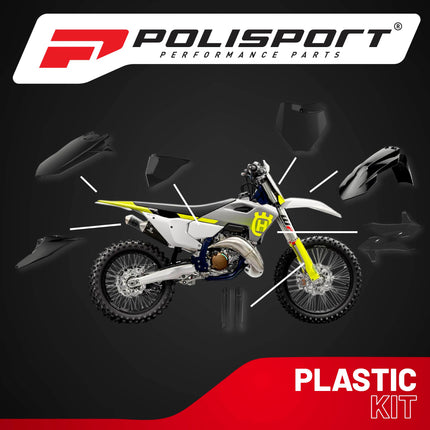 Polisport Motocross (MX) Replica Plastic Kit for KTM XC & XC-F (2019–2022) Dirt Bike – OEM Quality, Durable, Flexible & Perfect Fit – Black