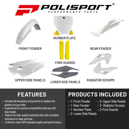 POLISPORT COMPLETE KIT FOR HUSQVARNA TC/FC  23
