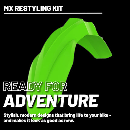 Polisport Motocross (MX) Restyling Kit for Kawasaki KX 450F (2019-23) Dirt Bike – OEM Quality, Durable, Flexible & Perfect Fit – Green