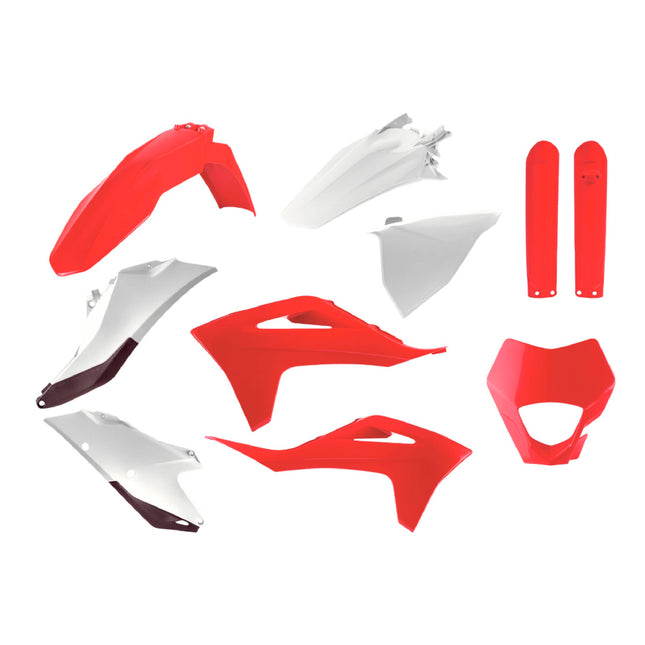 Polisport Motocross (MX) Replica Plastic Kit for GASGAS EC/EC-F (2021–2023) Dirt Bike – OEM Quality, Durable, Flexible & Perfect Fit – Red/White/Black