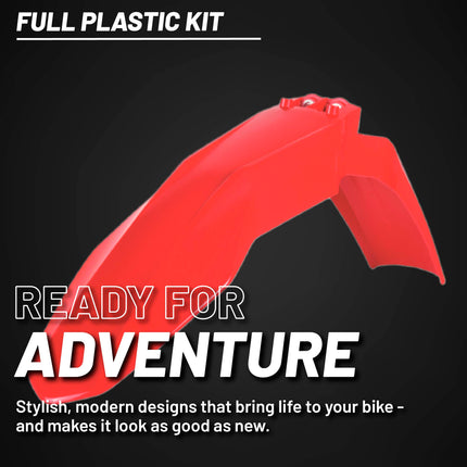 Polisport Motocross (MX) Replica Plastic Kit for GASGAS EC/EC-F (2021–2023) Dirt Bike – OEM Quality, Durable, Flexible & Perfect Fit – Red/White/Black