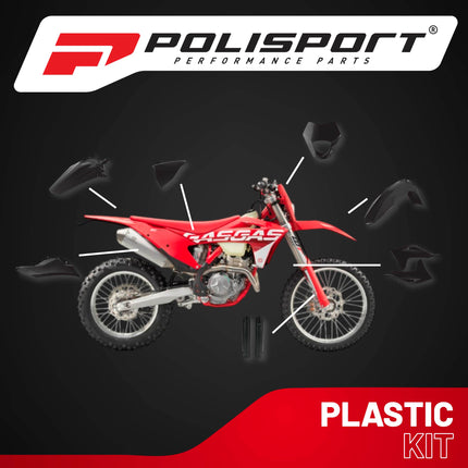 Polisport Full Enduro Replica Plastic Kit GasGas EC/EC-F (2021-2023) - OEM Black