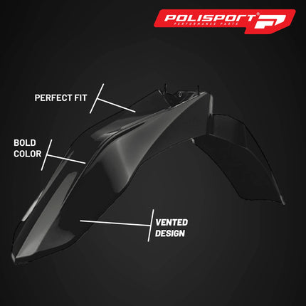 Polisport Motocross (MX) Replica Plastic Kit for GASGAS MR250 & MR300 (2021–2025) Dirt Bike – OEM Quality, Durable, Flexible & Perfect Fit – Black/White