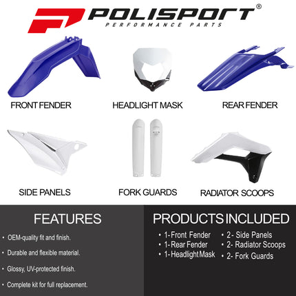Polisport Motocross (MX) Replica Plastic Enduro Kit for Sherco SE(R)/SEF(R) (2017-23) Dirt Bike