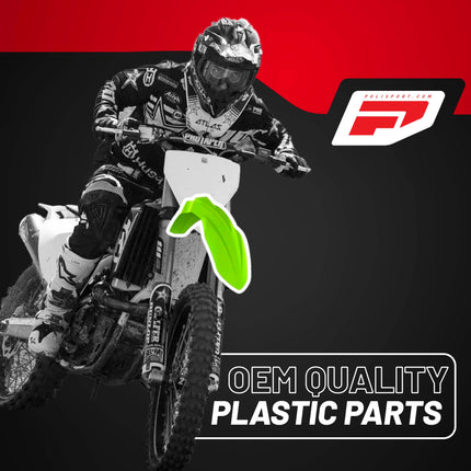 Polisport Motocross (MX) Replica Plastic Kit for Kawasaki KXF450 (2017–2018) Dirt Bike – OEM Quality, Durable, Flexible & Perfect Fit – FLO Yellow/Black