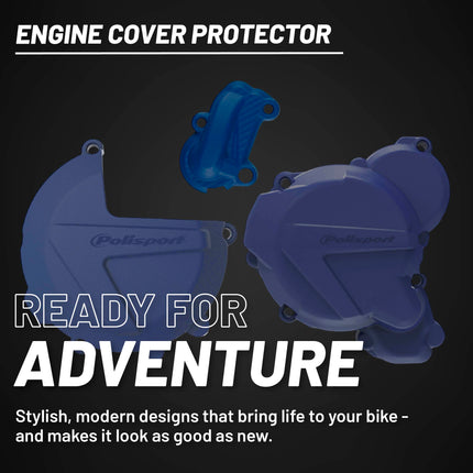 Polisport Clutch and Ignition Cover Protector Kit (Blue) - Compatible with Husquvarna TE250/300(13-16)