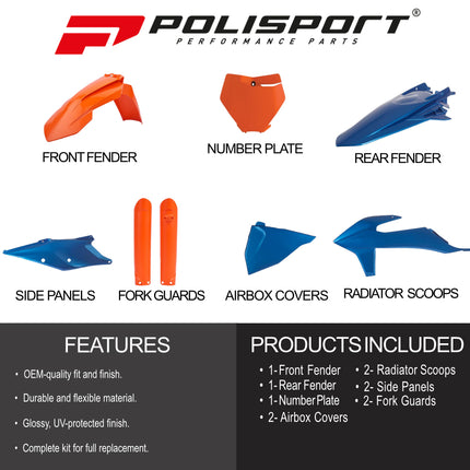 Polisport Motocross (MX) Restyling Kit for KTM SX/SX-F/XC/XC-F (2019-22) Dirt Bike