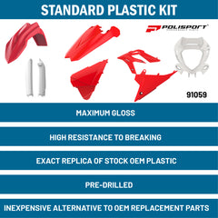 Polisport Full Replica Plastic Kit Beta X-Trainer (2020-2022) - OEM Red/White