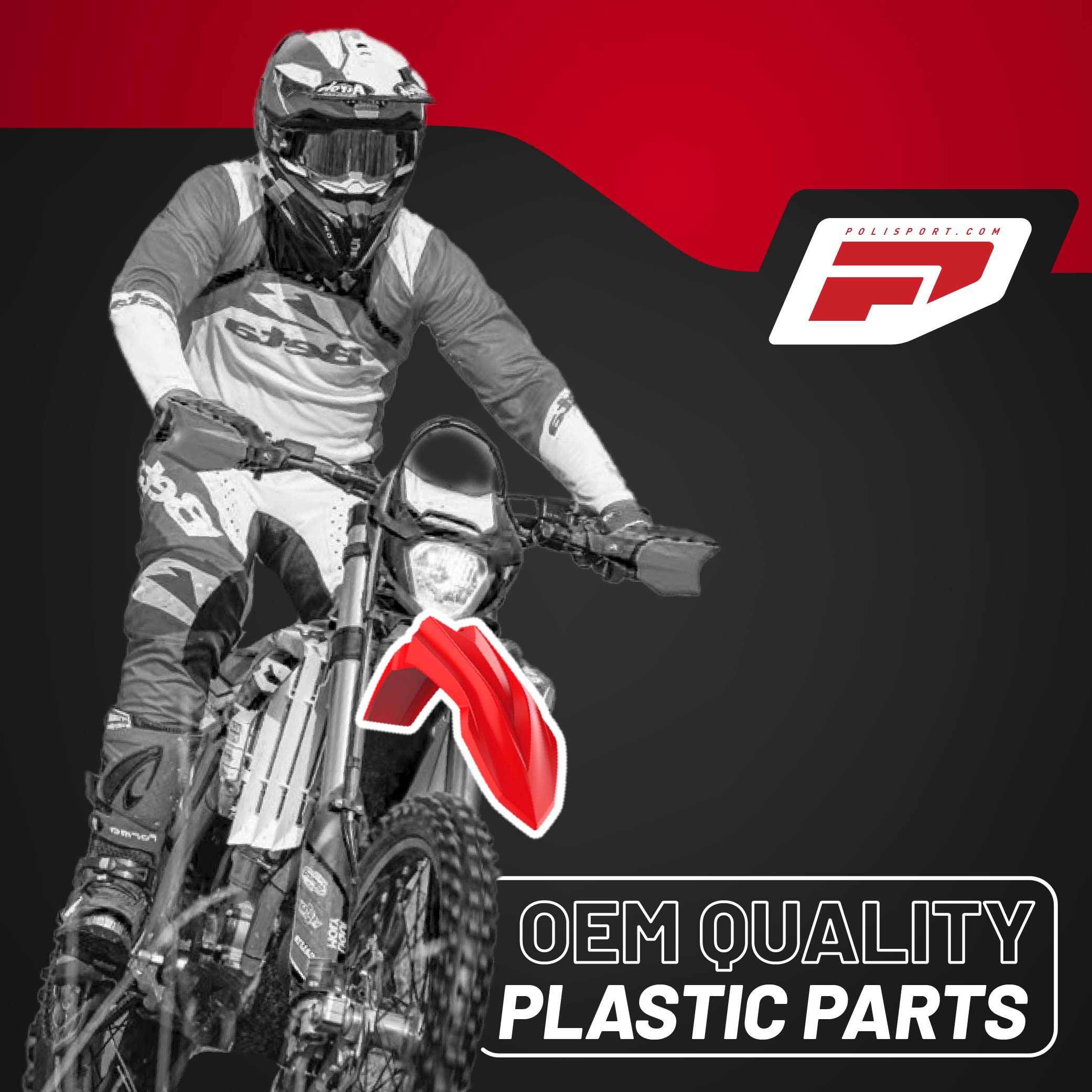 Polisport Motocross (MX) Replica Plastic Kit for BETA X-Trainer (2020–2022) Dirt Bike – OEM Quality, Durable, Flexible & Perfect Fit – Red/White