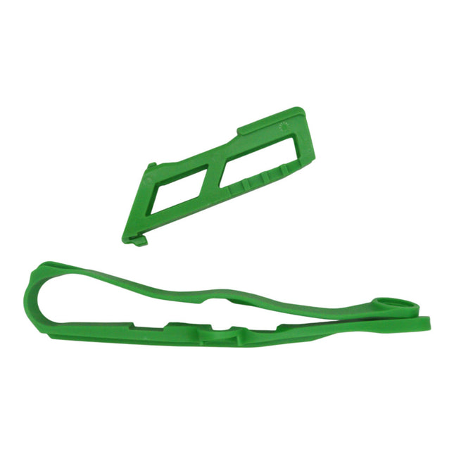 Polisport Motocross Motorcycles (MX) Chain Guide & Chain Slider for Kawasaki KX250F (2021-25) and KX450F (2019-25) Dirt Bikes - OEM Quality TPU Chain Guide & Slider, Durable, Easy to Install, Green