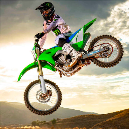 Polisport Motocross Motorcycles (MX) Chain Guide & Chain Slider for Kawasaki KX250F (2021-25) and KX450F (2019-25) Dirt Bikes - OEM Quality TPU Chain Guide & Slider, Durable, Easy to Install, Green