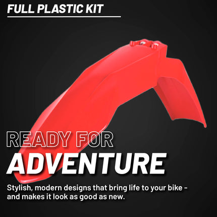 Polisport Motocross (MX) Replica Plastic Kit for GasGas EX/EX-F (2022-23) Dirt Bike – OEM Quality, Durable, Flexible & Perfect Fit – Red