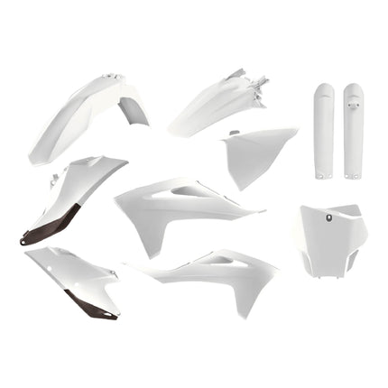 Polisport Motocross (MX) Replica Plastic Kit for GASGAS MC/EX/EX-F 125-450 (2021–2022) Dirt Bike – OEM Quality, Durable, Flexible & Perfect Fit – White