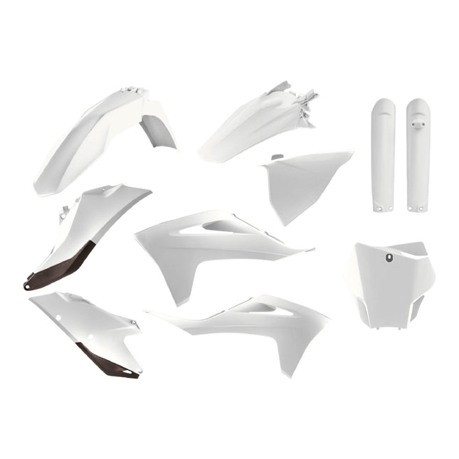Polisport Motocross (MX) Replica Plastic Kit for GASGAS MC/EX/EX-F 125-450 (2021–2022) Dirt Bike – OEM Quality, Durable, Flexible & Perfect Fit – White