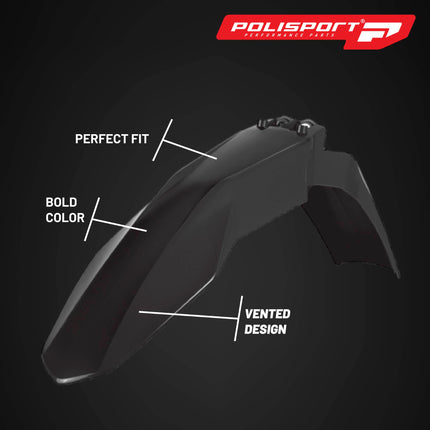 Polisport Motocross (MX) Replica Plastic Kit for GASGAS EX/EX-F (2022–2023) Dirt Bike – OEM Quality, Durable, Flexible & Perfect Fit – Black