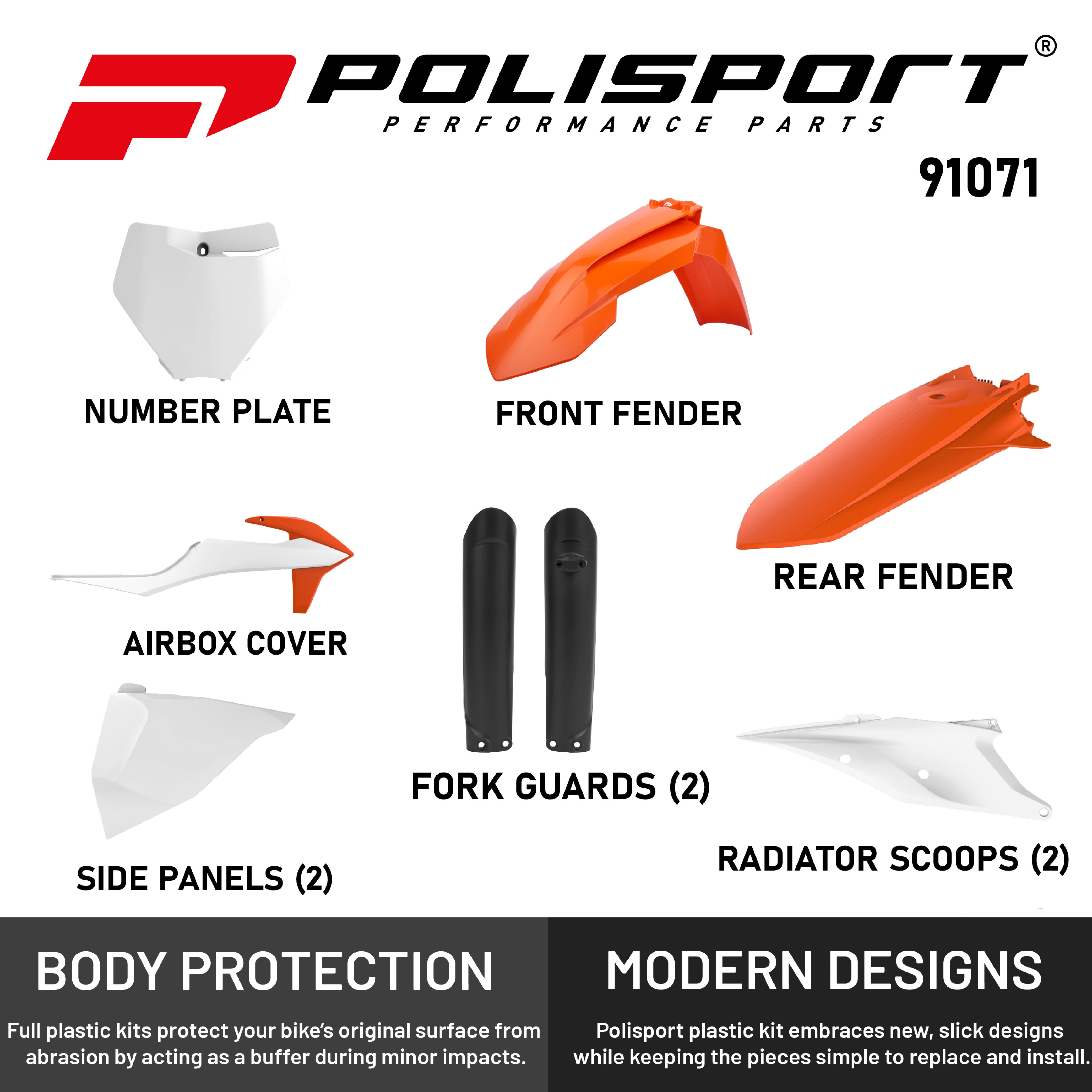 Polisport Full kit KTM SX/XC/SX-F/XC-F(19>) OEM