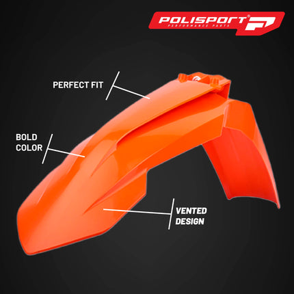 Polisport Motocross (MX) Replica Plastic Kit for KTM XC/XC-F (2019–2022) Dirt Bike – OEM Quality, Durable, Flexible & Perfect Fit – Orange