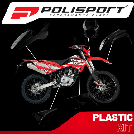 Polisport Motocross (MX) Restyling Kit for Beta RR 2T/4T (2018-2019) Dirt Bike – OEM Quality, Durable, Flexible & Perfect Fit – Black