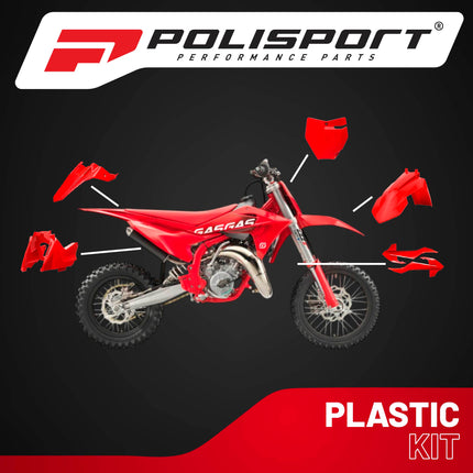 Polisport Motocross (MX) Replica Plastic Kit for GasGas MC 65 (2021-24) Dirt Bike – OEM Quality, Durable, Flexible & Perfect Fit – Red