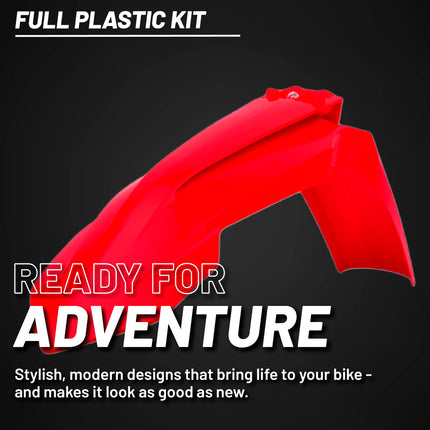 Polisport Motocross (MX) Replica Plastic Kit for GASGAS MC 85 (2021–2024) Dirt Bike – OEM Quality, Durable, Flexible & Perfect Fit – Red