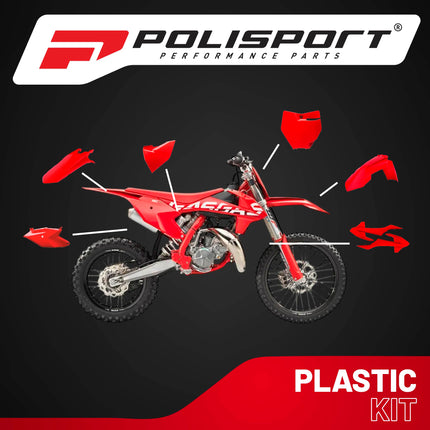 Polisport Motocross (MX) Replica Plastic Kit for GASGAS MC 85 (2021–2024) Dirt Bike – OEM Quality, Durable, Flexible & Perfect Fit – Red
