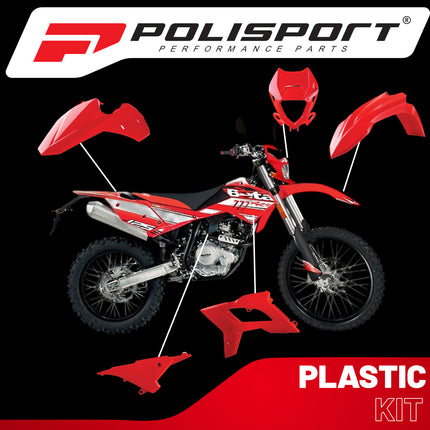 Polisport Motocross (MX) Restyling Kit for Beta RR 2T/4T (2013-17) Dirt Bike – OEM Quality, Durable, Flexible & Perfect Fit – Red