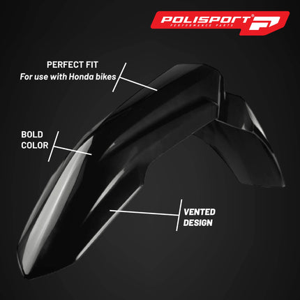 Polisport Motocross (MX) Replica Plastic Kit for Honda CRF 250RX (2022-24) Dirt Bike – OEM Quality, Durable, Flexible & Perfect Fit – Black