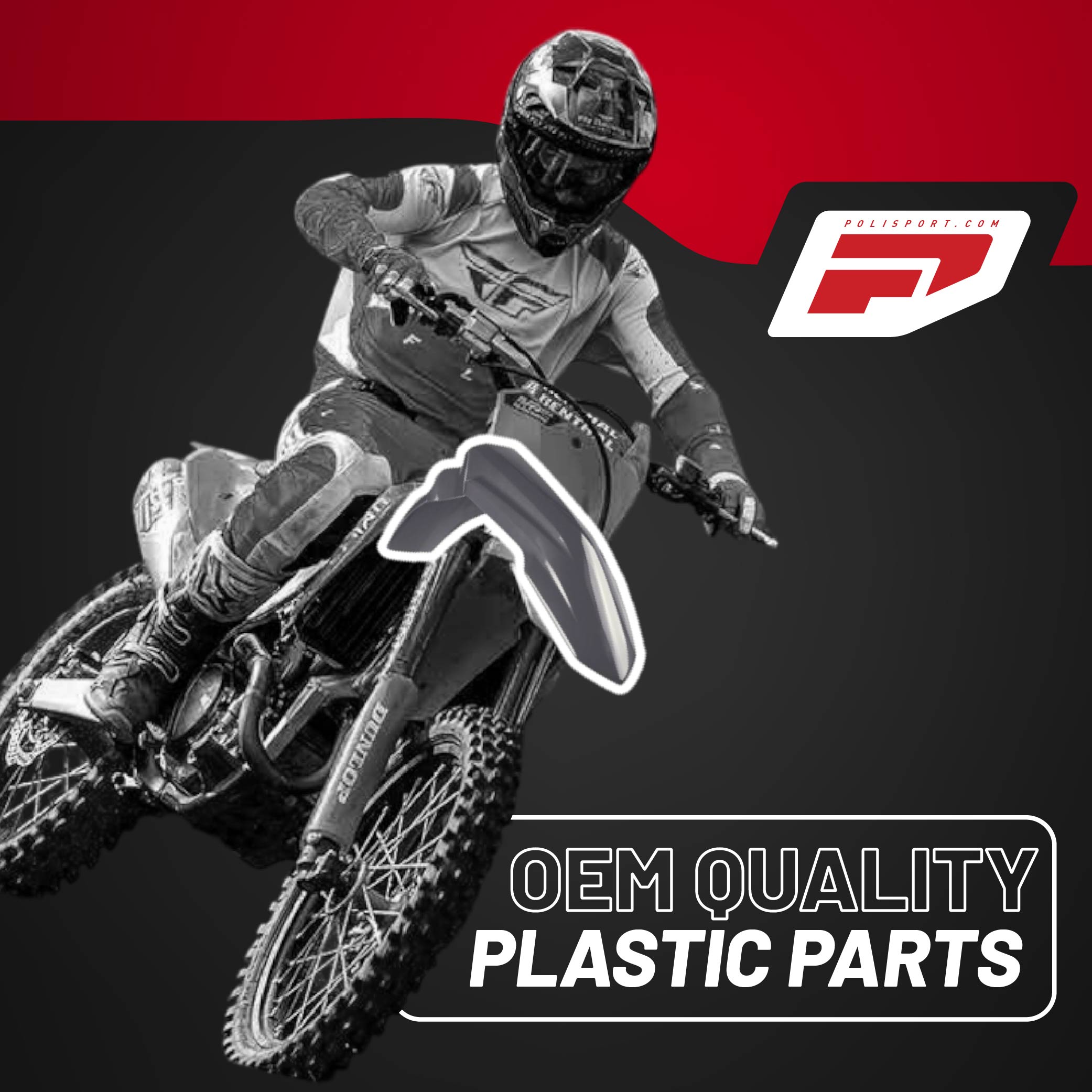 Polisport Motocross (MX) Replica Plastic Kit for Honda CRF 450RX (2021-23) Dirt Bike – OEM Quality, Durable, Flexible & Perfect Fit – Nardo Grey
