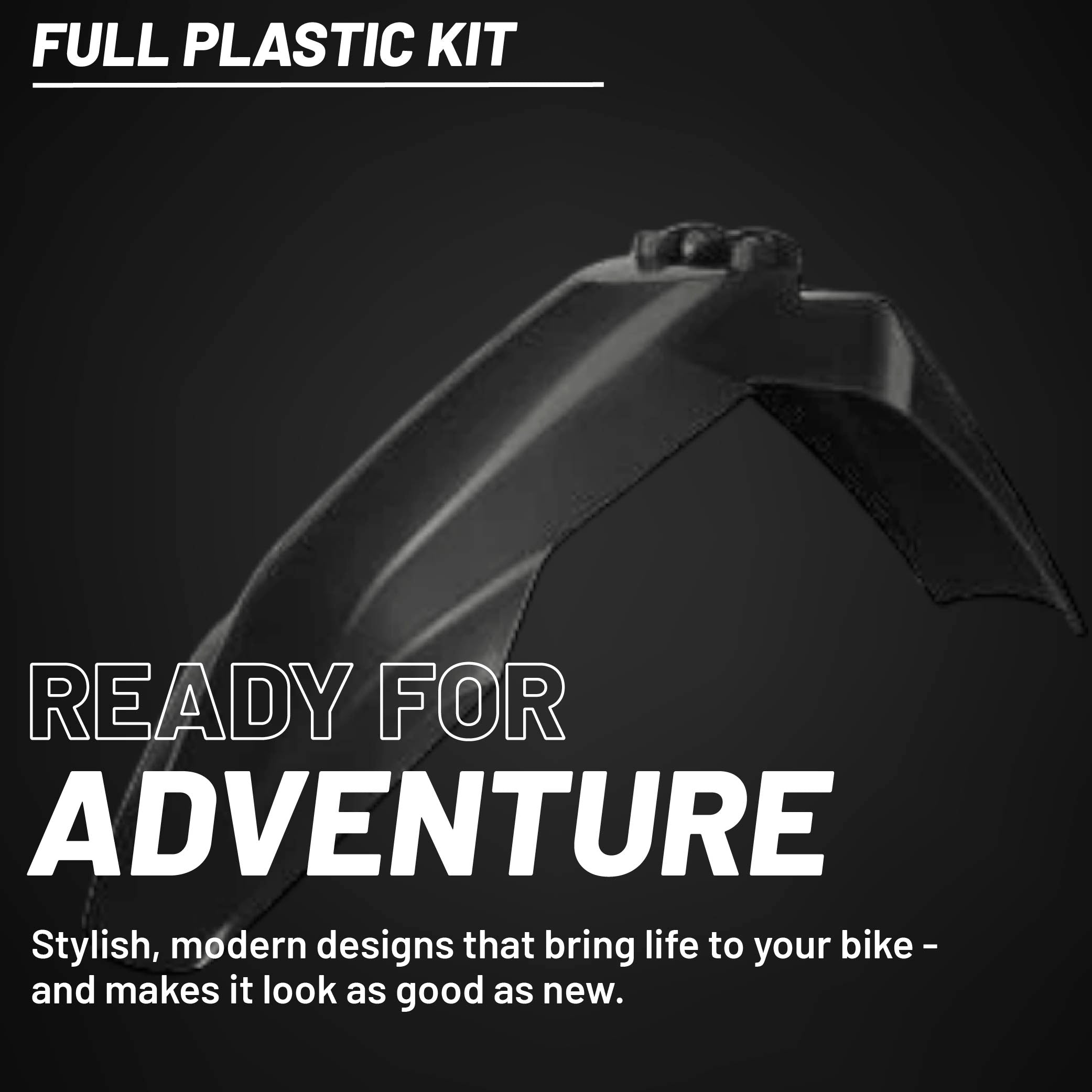Polisport Motocross (MX) Replica Plastic Kit for Husqvarna FC/FX & TC/TX (2023-2024) Dirt Bike – OEM Quality, Durable, Flexible & Perfect Fit – Black