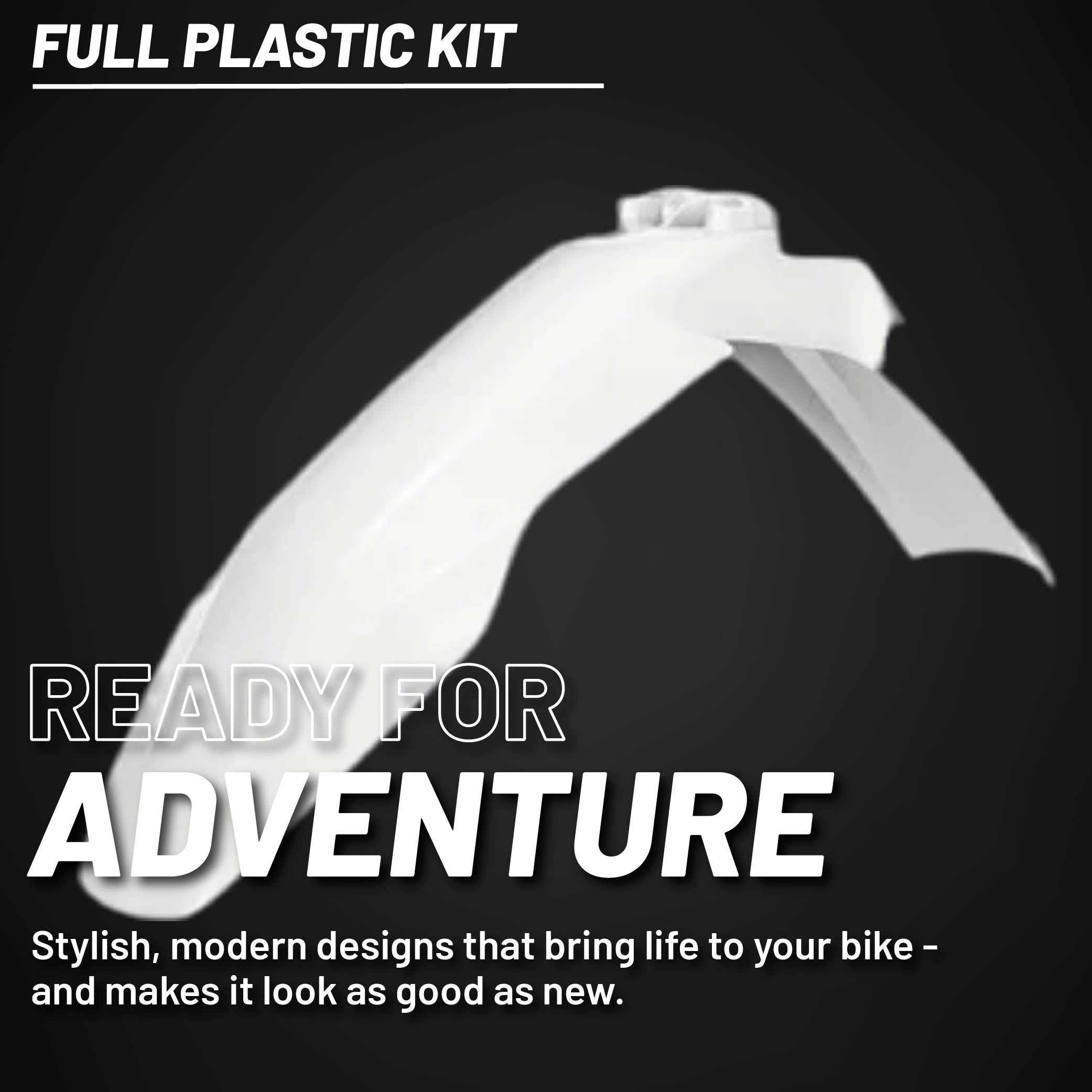 Polisport Motocross (MX) Replica Plastic Kit for Husqvarna FC/FX & TC/TX (2022-2024) Dirt Bike – OEM Quality, Durable, Flexible & Perfect Fit – White/Yellow