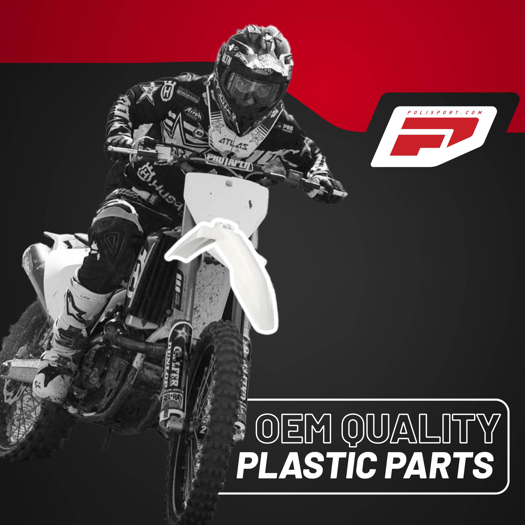 Polisport Motocross (MX) Replica Plastic Kit for Husqvarna FC/FX & TC/TX (2022-2024) Dirt Bike – OEM Quality, Durable, Flexible & Perfect Fit – White/Yellow