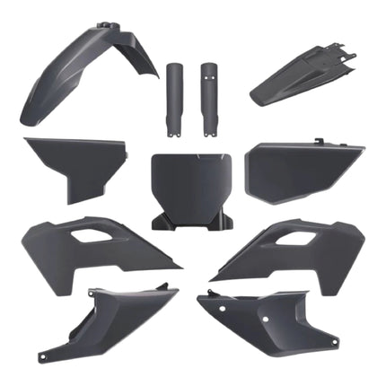 Polisport Motocross (MX) Replica Plastic Kit for Husqvarna TC/FC (2023-24) Dirt Bike – OEM Quality, Durable, Flexible & Perfect Fit – Nardo Grey