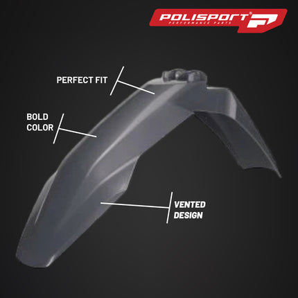 Polisport Motocross (MX) Replica Plastic Kit for Husqvarna TC/FC (2023-24) Dirt Bike – OEM Quality, Durable, Flexible & Perfect Fit – Nardo Grey