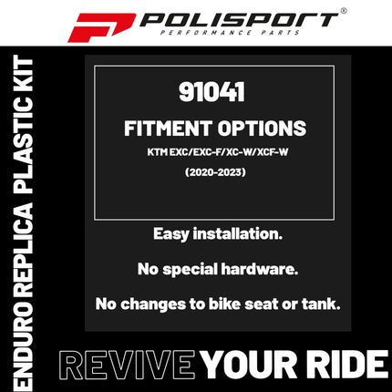 Polisport Motocross (MX) Replica Plastic Enduro Kit for KTM EXC/EXC-F & XC-W/XCF-W (2020-2023) Dirt Bike