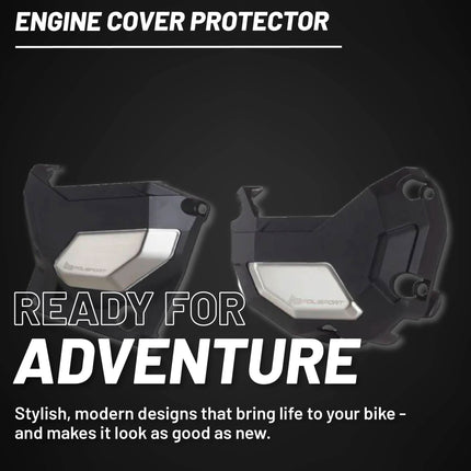 Polisport Clutch and Altenator Cover Protector Kit (Black) - Compatible with Kawasaki Z900(17-21)