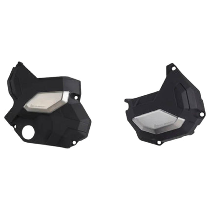 Polisport Clutch and Altenator Cover Protector Kit (Black) - Compatible with Kawasaki Z650 & Ninja 500 (17-21)