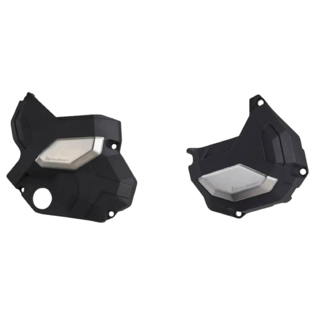Polisport Clutch and Altenator Cover Protector Kit (Black) - Compatible with Kawasaki Z650 & Ninja 500 (17-21)