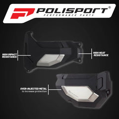 Polisport Clutch and Altenator Cover Protector Kit (Black) - Compatible with Yamaha Tenere 700(2019-2023)