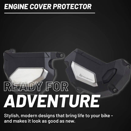 Polisport Clutch and Altenator Cover Protector Kit (Black) - Compatible with Yamaha MT09