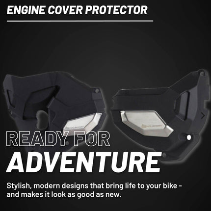 Polisport Clutch and Altenator Cover Protector Kit (Black) - Compatible with Honda CB650R (2019-2020)
