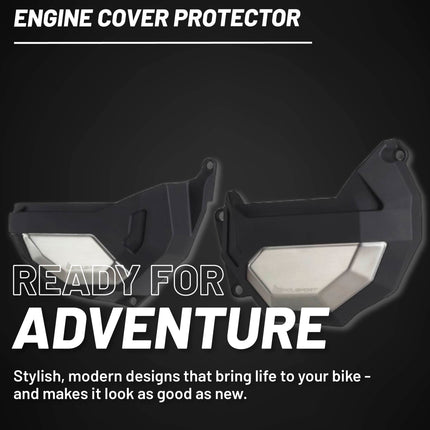 Polisport Clutch and Altenator Cover Protector Kit (Black) - Compatible with Honda CRF 1100 L Africa Twin (2020-2023)