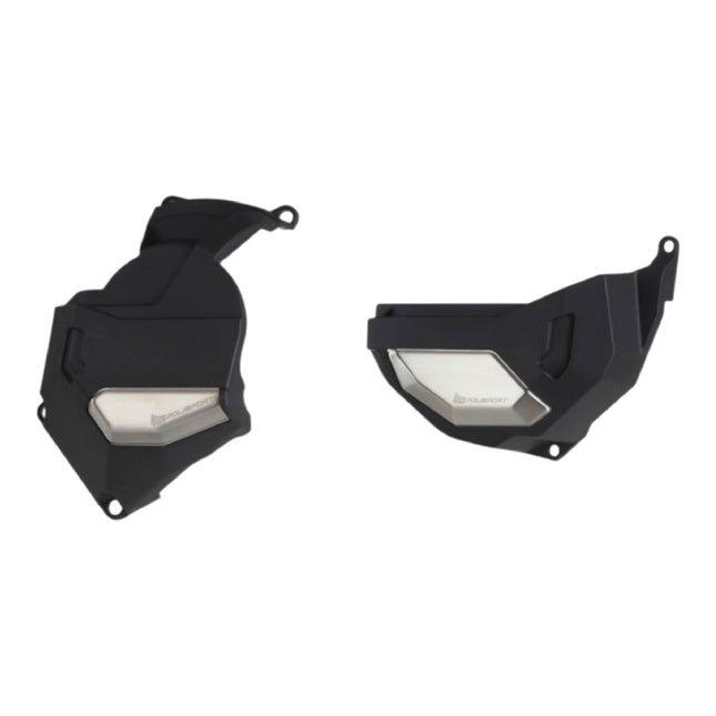 Polisport Clutch and Altenator Cover Protector Kit (Black) - Compatible with Honda CRF 1100 L Africa Twin DCT (2020-2023)