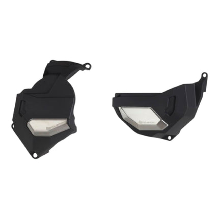 Polisport Clutch and Altenator Cover Protector Kit (Black) - Compatible with Honda CRF 1100 L Africa Twin DCT (2020-2023)