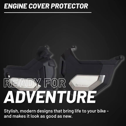 Polisport Clutch and Altenator Cover Protector Kit (Black) - Compatible with Honda NC750x/XD (2018-2020)