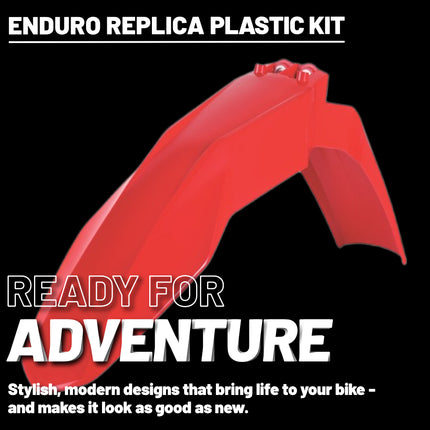 Polisport Motocross (MX) Replica Plastic Enduro Kit for GasGas EC/EC-F (2021-23) Dirt Bike – OEM Quality, Durable, Flexible & Perfect Fit – Red
